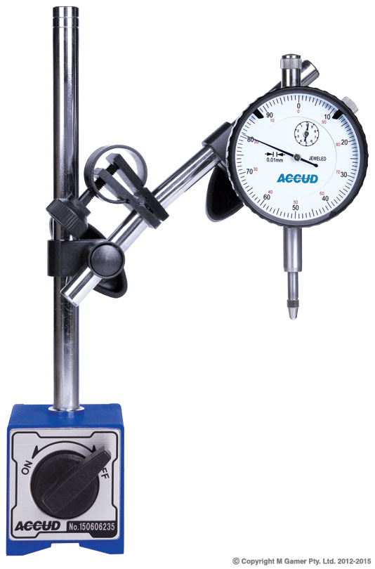 10mm Dial Indicator & Magnetic Stand with Fine Adjustment